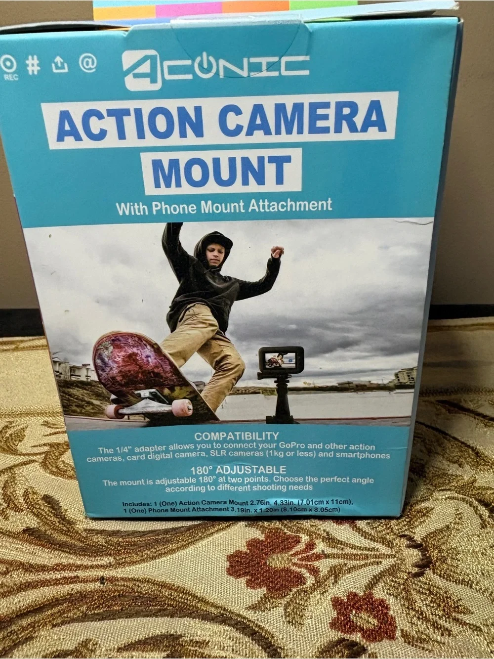 Action Camera Mount - Blue Packaging